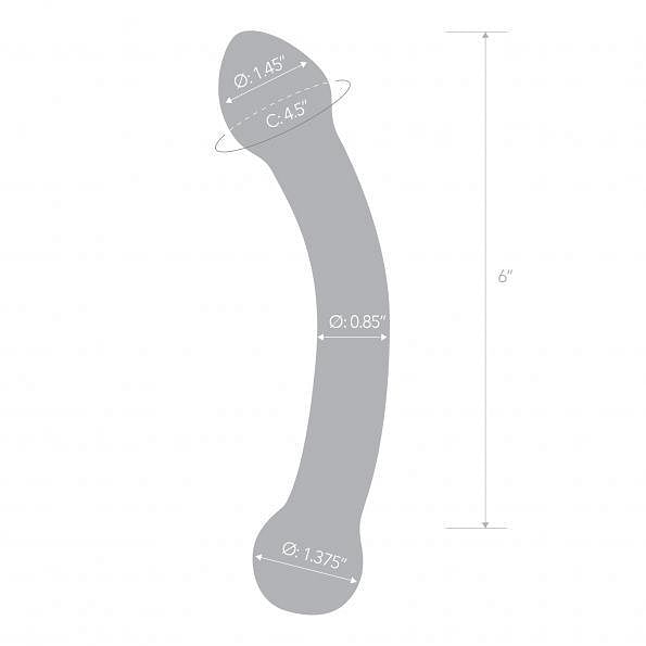 Glas curved glass g spot stimulator 7 "