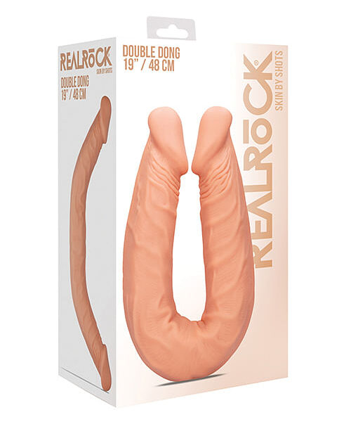 Shots RealRock 18" Double Dong - Flesh