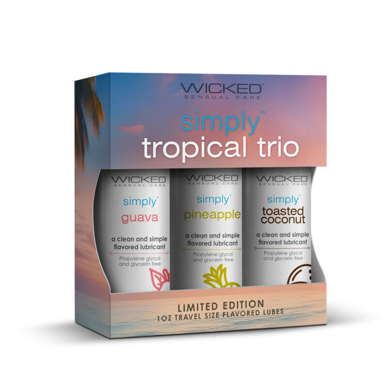 Wicked Simply Tropical Trio 1oz Travel Size Flavored Lubes - Image 2