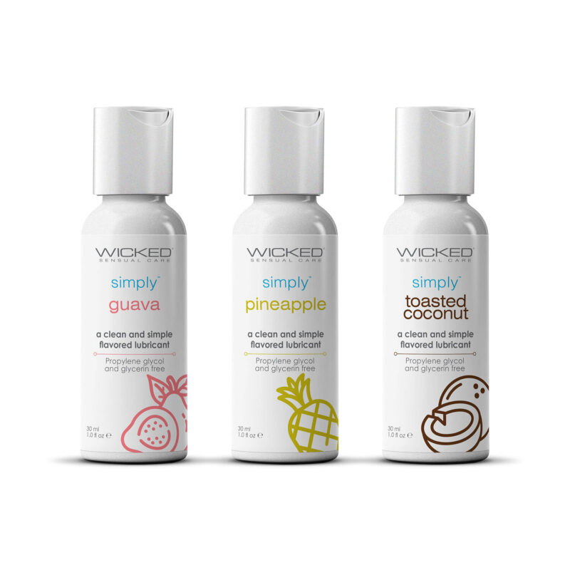 Wicked Simply Tropical Trio 1oz Travel Size Flavored Lubes - Image 4